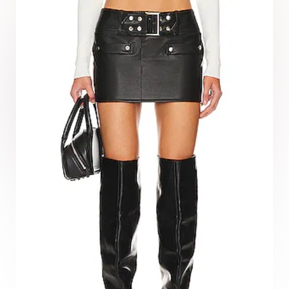 Revolve faux leather skirt never worn